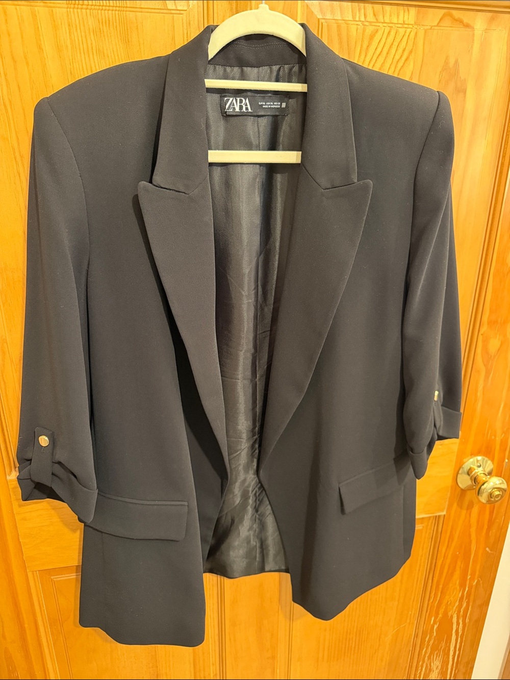 ZARA Black Open-Front Women's Blazer Jacket